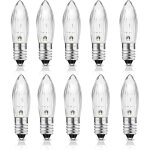 Ampoule e10 34v 3w bougie avec 7 points de combustion ampoules de rechange, 30lm blanc chaud 2700k, ampoule ...