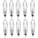 Ampoule e10 34v 3w bougie avec 7 points de combustion ampoules de rechange, 30lm blanc chaud 2700k, ampoule ...