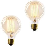 Ampoule e27, ampoules vintage 40w, ampoules ronde d�coratives, dimmable, , 220v, paquet de 2