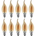 Ampoule flamme led e14, 4w equivalent � ampoule halog�ne / incandescente 40w, blanc chaud 2700k, flamme ...