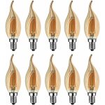 Ampoule flamme led e14, 4w equivalent  ampoule halogne / incandescente 40w, blanc chaud 2700k, flamme ...