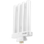 Ampoule fluorescente compacte 27w 220v 4 broches double tube h quad 6500k blanc froid