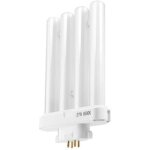 Ampoule fluorescente compacte 27w 220v 4 broches double tube h quad 6500k blanc froid