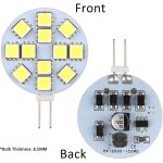 Ampoule g4 led 2w, ac / dc12 - 24v, 200lm blanc chaud 3000k, 12x 5050smd, �quivalent ampoule halog�ne ...