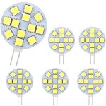 Ampoule g4 led 2w, ac / dc12 - 24v, 200lm blanc froid 6000k, 12x 5050smd, �quivalent ampoule halog�ne ...