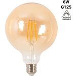 Barcelona led - ampoule led vintage globe filament - e27 g125 - 8w - dimmable