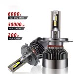 Ampoules h7 led 30000lm 200w pour 24v automobiles, 6001k blanc - liaiki