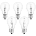 Ampoule halogne e27 a55 42w dimmable, ac220 - 240v, 650lm blanc chaud 2700k, transparent ampoule globe ...