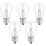 Ampoule halog�ne e27 a55 42w dimmable, ac220 - 240v, 650lm blanc chaud 2700k, transparent ampoule globe ...