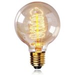Ampoule � incandescence g80 40w e27 - edison - jaune - classe �nerg�tique a +