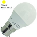 Jamais utilis�] ampoule led b22 sph�rique 4, 9w 470lm 3000k - garantie 2 ans