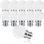 Ampoule led � ba�onnette b22 3w, ampoule mini globe golfball b22 g45, blanc chaud 3000k, 180lm, �quivalent ...