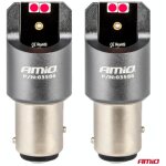 Ampoules led canbus pro bay15d p21 / 5w 4x3030 smd rouge 12v 24v amio - 03586