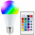 Ampoules led couleur, 10w e27 led rgbw ampoule avec t�l�commande, fonction de m�moire et minuterie, 12 ...
