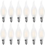 Ampoule led e14 flamme, forme de bougie, blanc chaud 2700k, 4w equivalence incandescence 40w, 400lm, ...