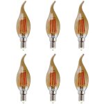 Ampoule led e14 forme de bougie  filament 4w (quivalent  40w halogne) blanc chaud 2700k 600lm ampoules ...