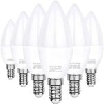 Ampoules led e14, lumi�re blanche chaude 3000k, led c37 6w (�quivalent � une ampoule halog�ne de 60w), ...