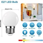 Ampoule led e27 3w g45, ampoule led 3w , mini globe golfball e27 g45, ampoule blanc chaud, angle de faisceau ...
