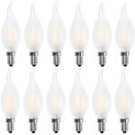 Ampoule led flamme e14, forme bougie, blanc chaud 2700 k, quivalent  une ampoule  incandescence de ...