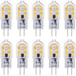 Ampoule led g4 lot de 10 ampoules led g4 12 v 2 w blanc froid 6000 k, 12 led, remplacement pour ampoule ...