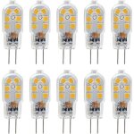 Ampoule led g4 12v, 1w equivalent 10w halog�ne lampe, pas de scintillement 200lm, blanc chaud 3000k, ...