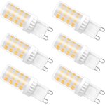 Ampoules led g9 dimmable, 4w �quivalent � 40w halog�ne, 480 lm, blanc chaud 3000k, culot g9 standard, ...