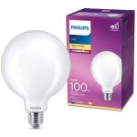 Ampoule led globe 120mm e27 100w blanc chaud d�polie, verre - philips