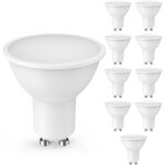 Ampoule led gu10, 10pcs, led gu10 5w �quivalent 50w lampe halog�ne, blanc chaud 3000k 450lm protection ...