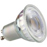Ampoule led gu10 4, 9w - spot verre argent - blanc chaud 3000k - 550lm