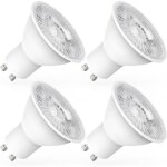 Ampoules led gu10 5 w �quivalent 60 w 600 lm blanc froid 6000 k angle large 120� lot de 4