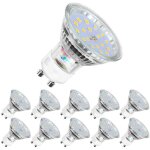 Ampoules led gu10, 5w �quivalent 60w, 600lm, blanc chaud 3000k, 120� larges faisceaux ampoules led spot, ...
