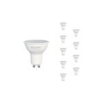 Ampoule led gu10 8w 220v (pack de 10) - blanc chaud 2300k - 3500k - silamp