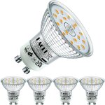Ampoule led gu10 blanc chaud 4. 9w quivalent  lampe halogne 70w, lot de 4, 515 lumens 2700k non dimmable, ...