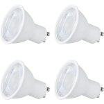 Ampoule led gu10 blanc chaud 6w - ampoule gu10 90�, spot encastr� 230v �50x55mm - lot de 4