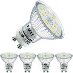 Ampoules led gu10 blanc froid, 4. 9w �quivalent halog�ne 75w, lot de 4, 6000k 585 lumens �clairag sans ...