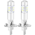 Ampoule led h1 100w, ampoules de phare feu de brouillard 360 degr�s phare ampoule led 2pcs h1 6000k super ...