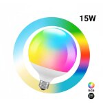 Ampoule led intelligente e27 - 15w - rgb + cct - wifi - tuya app