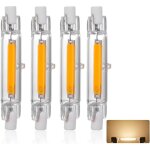 Ampoule led r7s 78mm 20w blanc chaud 3000k, 1500lm, �quivalent lampe halog�ne j78 200w, dimmable, 360 ...
