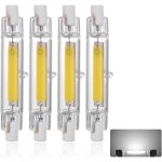 Ampoule led r7s 78mm 20w blanc froid 6000k, 1500lm, �quivalent lampe halog�ne j78 200w, dimmable, 360 ...