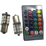 Ampoule led rgb ambre blanc rouge multicolore 16 couleurs changeantes pour feux de freinage, clignotants, ...