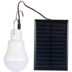 Ampoule led solaire avec panneau solaire, crochet de suspension, ip44 tanche, batterie 800 mah, portable ...