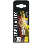 Ampoule led verre transparent, sph�re e14, 4w, blanc chaud.