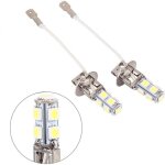 Ampoules phares, 2x h3 5050 blanc 9 smd led x�non dc12v auto voiture antibrouillard lampe ampoule led ...
