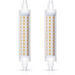 Ampoule r7s led 118mm 15w blanc chaud 3000k, 1540lm, quivalent  lampe crayon halogne j118 r7s 100w ...