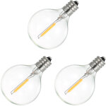 Ampoules de rechange ac220 - 230v 1w g40 (lot de 3), culot � vis e12, globe en verre, blanc chaud, pour ...