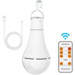 Ampoule rechargeable usb avec t�l�commande, ampoule led 7w � piles, ampoule tactile e27 � intensit� variable ...