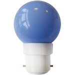 Ampoule sph�rique led bleue 0, 7w - 30lm en plastique, culot b22 pour guirlandes guinguettes - tibelec ...