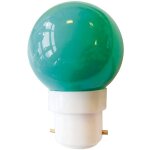Ampoule sphrique led verte 0, 7w - 30lm en plastique, culot b22 pour guirlandes guinguettes - tibelec ...