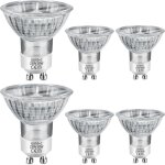 Ampoule spot gu10, lampe 220v, intensit variable blanc chaud 2700k, grand angle de faisceau 38, rflecteur ...