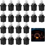 Ampoule tableau de bord voiture, 20 pi�ces 12v2w ampoule compteur pour twingo, am poule t5 jaune clair, ...